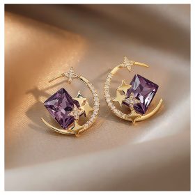 Holdkristályos fülbevaló K1658