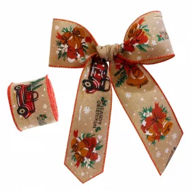   Karácsonyi szalag masnihoz, karácsonyi ajándék szalag 6,3 cm x 2 m KSN139