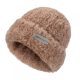 Plüss téli sapka, puha és meleg, folttal, barna CZ31WZ1