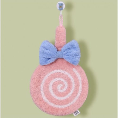 Gyorsan száradó kéztörlő zsinóron - nyalóka minta masnival REC57WZ1