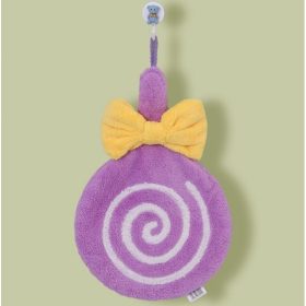   Gyorsan száradó kéztörlő zsinóron - nyalóka minta masnival REC57WZ4