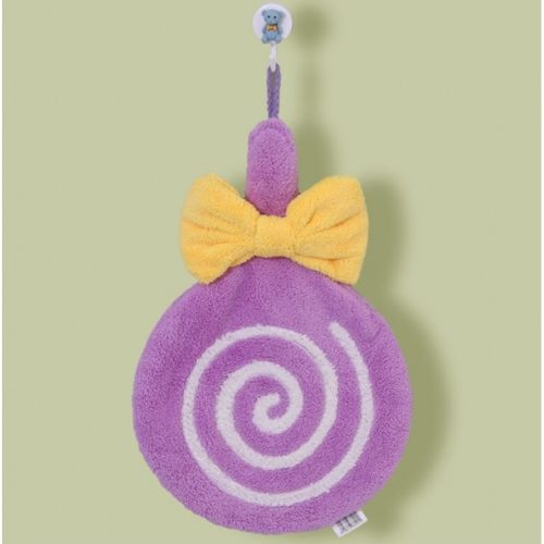 Gyorsan száradó kéztörlő zsinóron - nyalóka minta masnival REC57WZ4