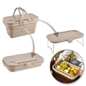   Univerzális 3 az 1-ben összecsukható piknikkosár, asztal, tároló KP03K