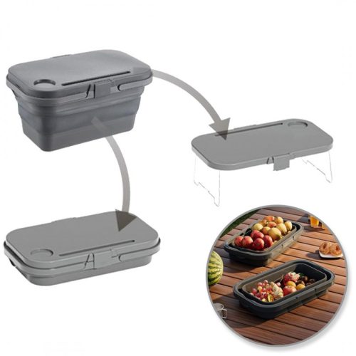 Univerzális 3 az 1-ben összecsukható piknikkosár, asztal, tároló KP03SZ