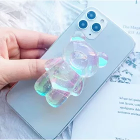 Teleszkópos telefontartó, aranyos mackós csipesz, UDT17