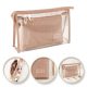 2 az 1-ben púderrózsaszín átlátszó kozmetikai táska szett KS102WZ2