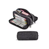 Penar multifunctional ECARLA, poliester, 3 compartimente, gri, 23 x 8.5 x 6 cm