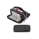 Penar multifunctional ECARLA, poliester, 3 compartimente, gri, 23 x 8.5 x 6 cm