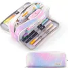 Penar multicolor ECARLA, trei compartimente, 23,5x5,5x9,5cm