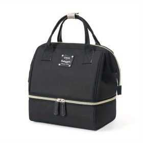   Babakocsiba való rendszerező táska, 2 rekesszel, 26x23x18cm, fekete PLM29CZ