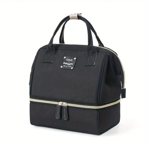 Babakocsiba való rendszerező táska, 2 rekesszel, 26x23x18cm, fekete PLM29CZ