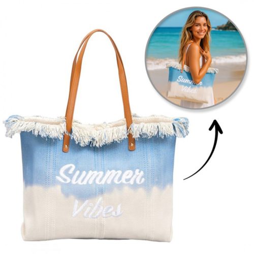 STRANDTÁSKA, Ünnepi BOHO Rojtos, kék ombre, vásárláshoz TP14N