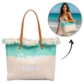   STRANDTÁSKA, Ünnepi BOHO Rojtos, zöld ombre, vásárláshoz TP14ZIE