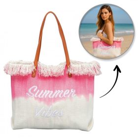   BOHO rojtos strandtáska, rózsaszín ombre, vásárláshoz TP14R