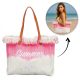 BOHO rojtos strandtáska, rózsaszín ombre, vásárláshoz TP14R