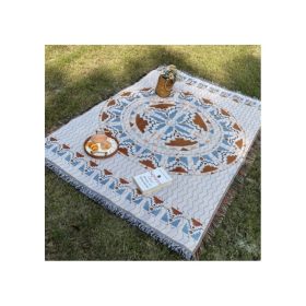   BOHO fonott takaró, kétoldalas ágytakaró rojtokkal 130x180cm KOC15WZ3