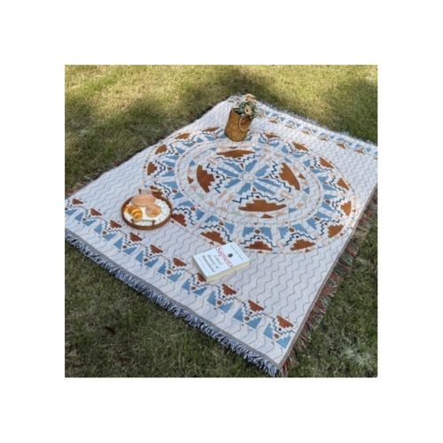 BOHO fonott takaró, kétoldalas ágytakaró rojtokkal 130x180cm KOC15WZ3