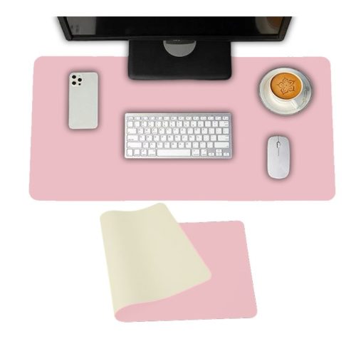 Egérpad, Vízálló íróasztal alátét, kétoldalas, rózsaszín és krémszínű, 50x80cm MP47WZ3