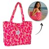 Nagy szövettáska 58x44x10cm rózsaszín párduc TP16