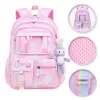 Ghiozdan școlar universal RAINBOW sweet cu buzunare și mascota PL159R