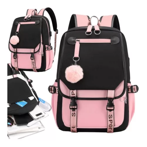 Geantă sport universală pentru școală cu breloc și USB PL156R