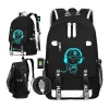 Rucsac universal pentru sporturi școlare cu grafică fosforescentă USB PL157