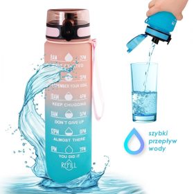 Vizespalack, mérőpohár 1L OMBRE Rózsaszín menta BD14