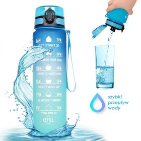 Vizespalack, mérőpohár 1L OMBRE sötétkék türkiz BD17