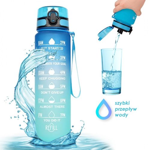 Vizespalack, mérőpohár 1L OMBRE sötétkék türkiz BD17