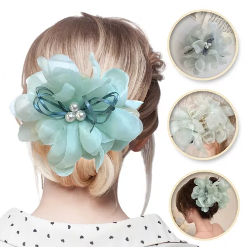 Nagy tüll masni gyöngyökkel, hajcsattal, csattal SP323M