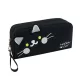 Piornik ECARLA, model Happy Cat, 2 compartimente, negru