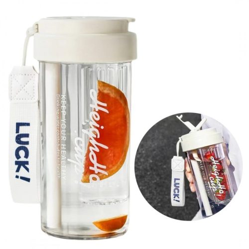 Vizespalack kosárral és szívószállal 600 ml Simple BD32B