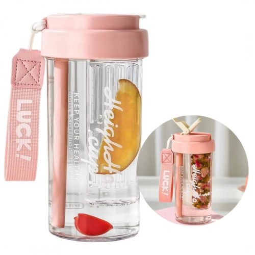 Vizespalack kosárral és szívószállal 600 ml Simple BD32R