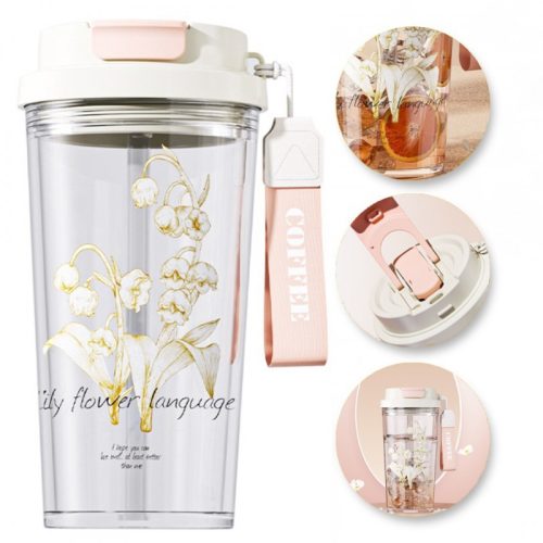 Pohár, vizespalack szívószállal és kiöntővel 550 ml BD29