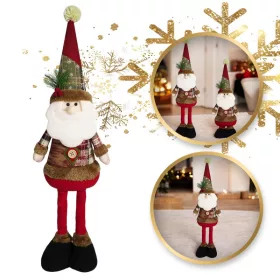   Mikulás figura, kihúzható lábakkal KARÁCSONY 62 cm PLÜSS KSN159