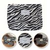 Egyrekeszes zebra kozmetikai táska, fekete-fehér, 25 x 5 x 18 cm, KS116
