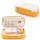 Penar ECARLA, crem-auriu, 3 compartimente, 22x6,5x11cm