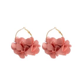 Tüll virágos karika fülbevaló 6,5x5cm K1677R