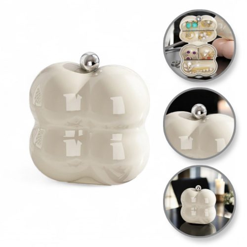 hordozható ékszerdoboz, krémszínű PD156K