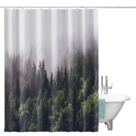 Zuhanyfüggöny, 3D nyomtatott, vízálló 200x180 cm ZPR20
