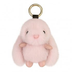 Bolyhos rózsaszín nyuszi kulcstartó BRL340R