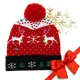 LED-es karácsonyi sapka pomponnal, REINDEER Christmas CZ51