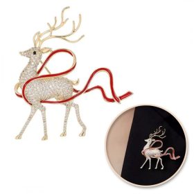 Elegáns díszes bross cirkóniákkal, szarvas BZ183