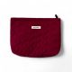 Egyrekeszes, steppelt, szív alakú kozmetikai táska, bordó, 25 x 5 x 18 cm, KS120BOR