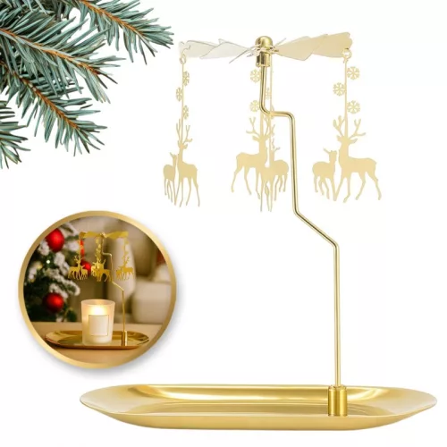 VIRELA gyertyatartó forgóval, dobozban 20x18cm - SW09