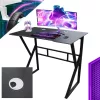 Fekete gamer számítógépasztal 100 x 60 cm STL20CZ