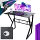 Fekete gamer számítógépasztal 100 x 60 cm STL20CZ