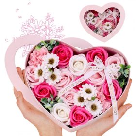 Illatos művirág csokor díszdobozban, BUK01R