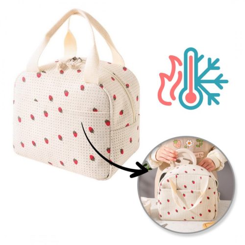 thermotáska ételhez UZSÓDOBOZ eper 26x21x18cm PJM42