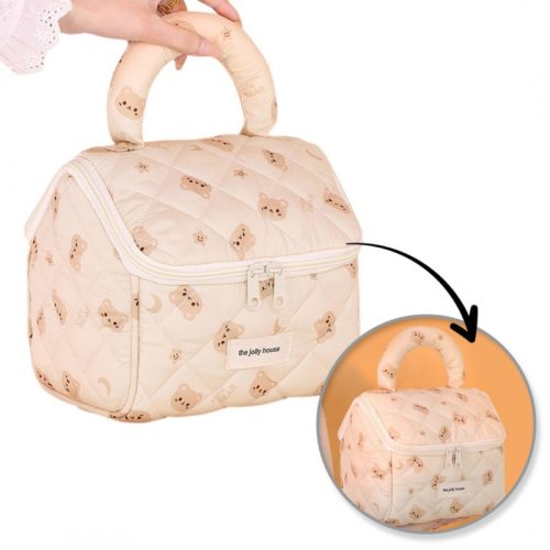 Elegáns, összecsukható kozmetikai táska, steppelt, BEAR KS131K